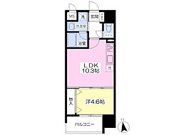 アーバン勝山町 1LDKの間取図画像