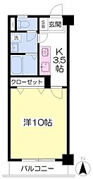 フォルテ小坂 1Kの間取図画像