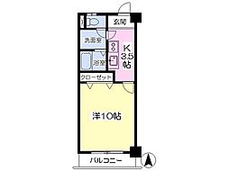 フォルテ小坂 1Kの間取図画像