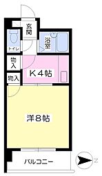 てらかわビル 1Kの間取図画像