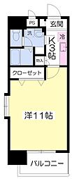 グリーンハイツ柳井町 1Kの間取図画像