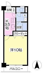 フォルテ小坂 1Kの間取図画像