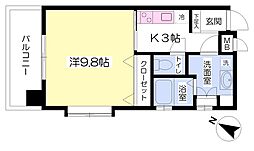 グラン永木 1Kの間取図画像