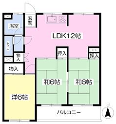 エムワイ小坂 3LDKの間取図画像
