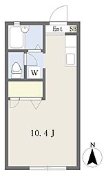 アネックスL ワンルームの間取図画像