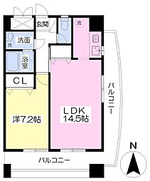 エクセルコート2 1LDKの間取図画像