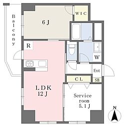イルマーレ小坂 1SLDKの間取図画像