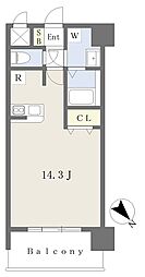 シルキーヴェールKOSAKA ワンルームの間取図画像