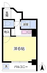 佐伯ビル 1Kの間取図画像