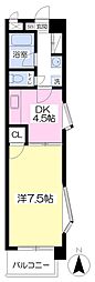 ローズシティ 1DKの間取図画像