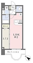 クリスタルリゾートタワー 1LDKの間取図画像