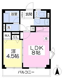 リバーサイドYOU 1LDKの間取図画像