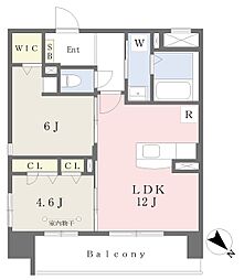 ルーチェフェリス・レジデンス竹下 2LDKの間取図画像