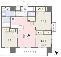 ルーチェフェリス・レジデンス竹下 3LDKの間取図画像