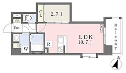 ラフレシーサ大濠2荒戸 1LDKの間取図画像