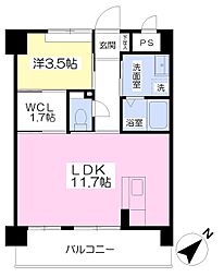 プリマヴェーラ 1LDKの間取図画像