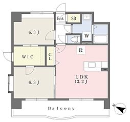 ナウヴィレッジ 2LDKの間取図画像