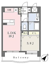 スタンドリバー東比恵2 1LDKの間取図画像