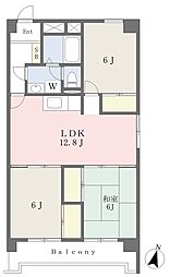 リシェスクレーヴ 3LDKの間取図画像