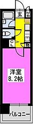 ラフィーネ博多 1Kの間取図画像