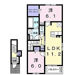 ラヴィクレール6 2LDKの間取図画像