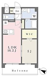 仮称 大津町杉水3559-1 A棟 1LDKの間取図画像