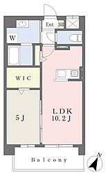 仮称 大津町杉水3559-1 B棟 1LDKの間取図画像
