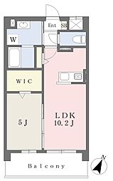 シャロームガーデン大津 1LDKの間取図画像
