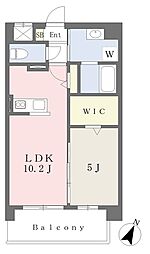 仮称 大津町杉水3559-1 B棟 1LDKの間取図画像