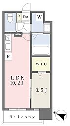 レジエル保田窪 1LDKの間取図画像