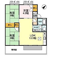 セジュールプルニエB 3LDKの間取図画像
