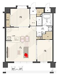 OAK VILLA 桜並木クラス 2LDKの間取図画像