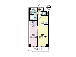 エルグランド二日市 1LDKの間取図画像