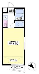 ルート須玖2 ワンルームの間取図画像