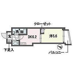 エムロード平尾 1DKの間取図画像