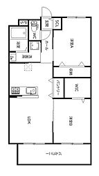 Mitte 2LDKの間取図画像