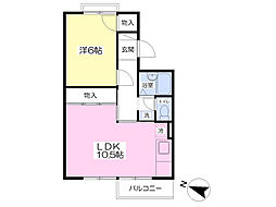 シャトーヴァンベール 1LDKの間取図画像