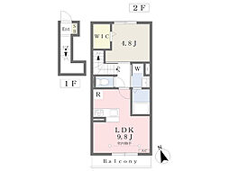 サザンヒルズ 1LDKの間取図画像