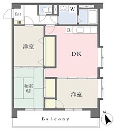 シャルム1 3LDKの間取図画像