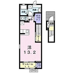 アルドールアーキ ワンルームの間取図画像