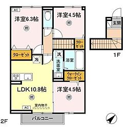 ファミールSHOW4 3LDKの間取図画像