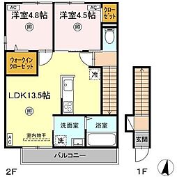 間取図画像 2LDK