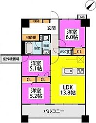 DIACAFUNE 3LDKの間取図画像