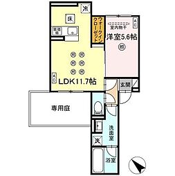 (仮称)D-ROOM東雲町 1LDKの間取図画像