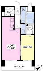 ライフエイドカメリア 1LDKの間取図画像
