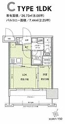ドゥーエ赤坂 1LDKの間取図画像