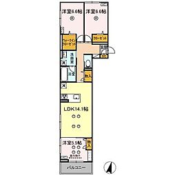 TORISIA T South 3LDKの間取図画像