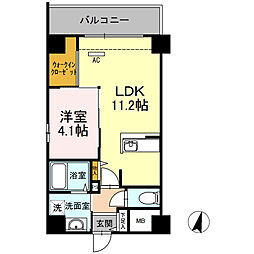 フォレストドルフ天神 1LDKの間取図画像
