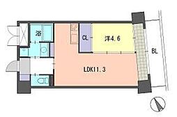 レジデンス住吉 1LDKの間取図画像