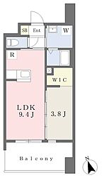 ラフレシーサ愛宕 1LDKの間取図画像